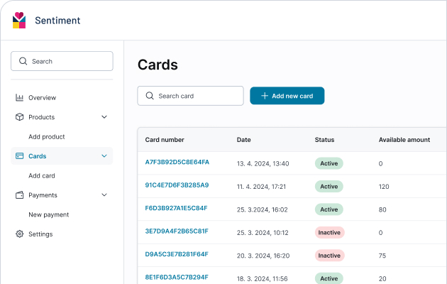 Image of sentiment app dashboard
